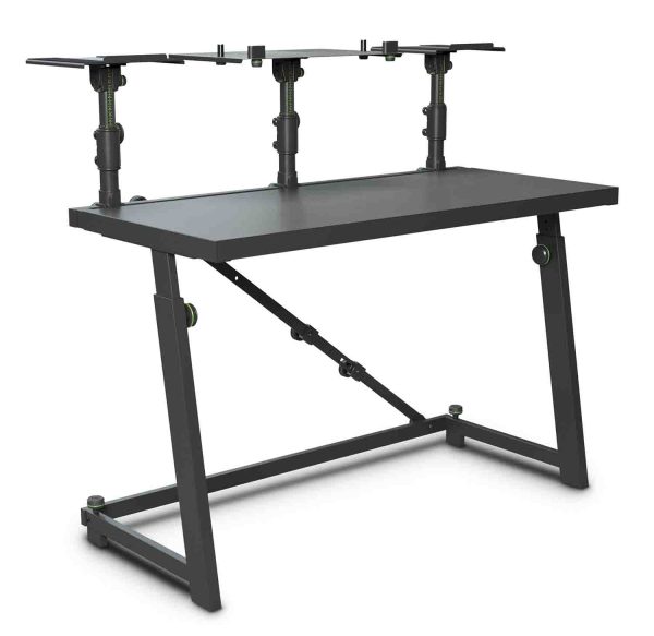 B-Stock: Gravity FDJT 01 DJ Desk with Adjustable Loudspeaker and Laptop Trays For Discount