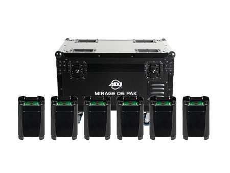 ADJ Mirage Q6 Pak Black, All-in-One Battery-Powered Event Up Lighting System Discount