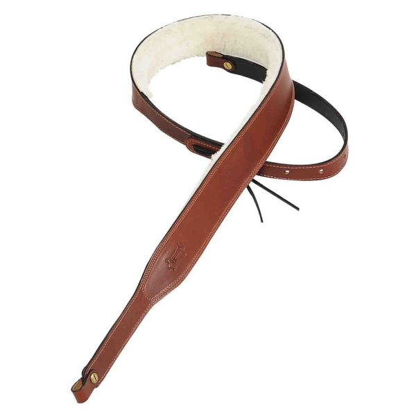 Levy s Leathers PMB42-WAL 2″ Veg-tan Leather Banjo Strap - Brown Fashion