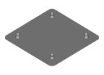 Global Truss SQ-4187, Aluminum Truss Base Plate - 16 x 16 Inches Supply