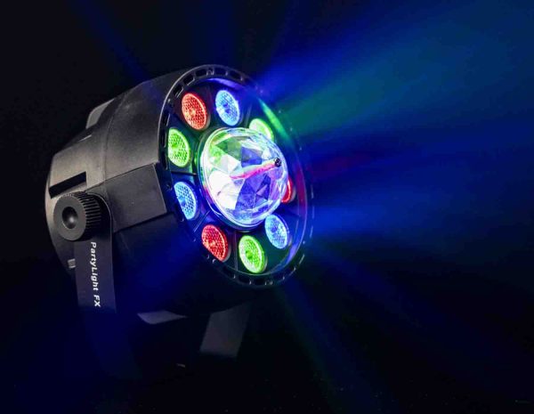 B-Stock: Colorkey CKU-1080 Party Light FX Compact LED Wash Light with Motorized RGB Party Bulb Effect Cheap