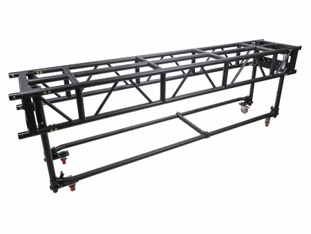 ProX XT-PRERIG10FTBLK, 10  FT Pre-Rig Truss Segment with Removable Rolling Base System - Black Fashion