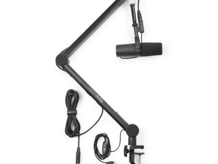 B-Stock: Gator Frameworks GFWMICBCBM4000 Professional Broadcast Boom Mic Stand with Led Light Supply