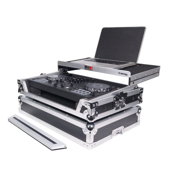 ProX X-DDJFLX4LT, ATA Flight Road Case fits DDJ-FLX4, DDJ-400, DDJ-SB3 DJ Controller Case with Laptop Shelf Online now