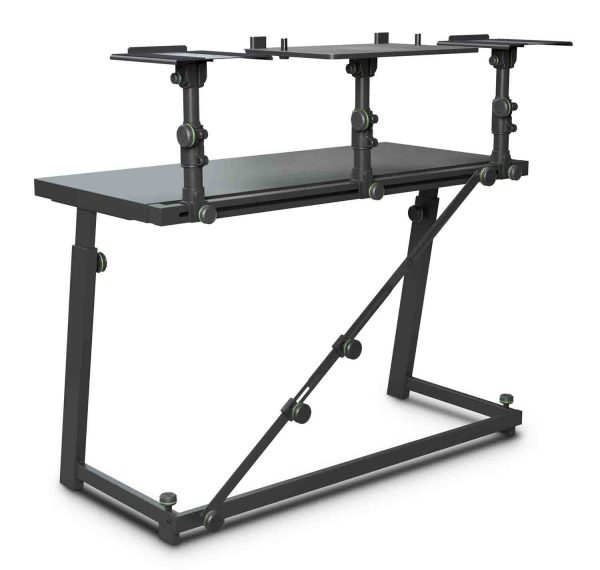 B-Stock: Gravity FDJT 01 DJ Desk with Adjustable Loudspeaker and Laptop Trays For Discount