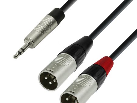 Adam Hall K4YWMM0300, 4 Star Series 2 x XLR Male x Minijack TRS Audio Cable - 3 m Online Hot Sale