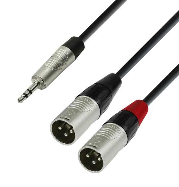 Adam Hall K4YWMM0300, 4 Star Series 2 x XLR Male x Minijack TRS Audio Cable - 3 m Online Hot Sale