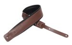 Levy s Leathers DM1PD-BRN 3″ Leather Guitar Strap - Brown Supply