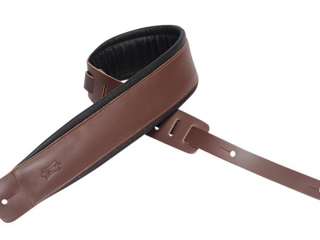 Levy s Leathers DM1PD-BRN 3″ Leather Guitar Strap - Brown Supply