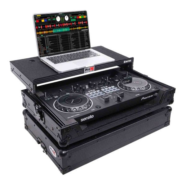 B-Stock: ProX X-DDJREV1LTBL Flight Case for Pioneer DDJ-REV1 Digital Controller with Sliding Laptop Shelf - Black on Black For Cheap