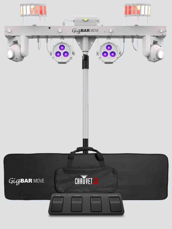 B-Stock: Chauvet DJ GIGBAR MOVE 5-in-1 Lighting System with Pre-Mounted On a Single Bar- White Online Hot Sale