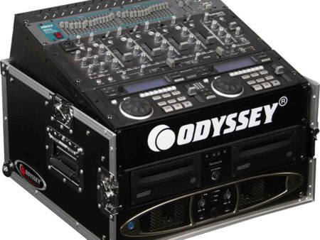 Open Box: Odyssey FR1004 Combo Rack 10U Top Slant Rack 4U Bottom Vertical Rack For Cheap