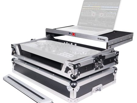 ProX X-DDJFLX4LT, ATA Flight Road Case fits DDJ-FLX4, DDJ-400, DDJ-SB3 DJ Controller Case with Laptop Shelf Online now