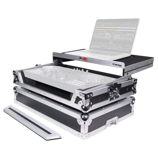 ProX X-DDJFLX4LT, ATA Flight Road Case fits DDJ-FLX4, DDJ-400, DDJ-SB3 DJ Controller Case with Laptop Shelf Online now