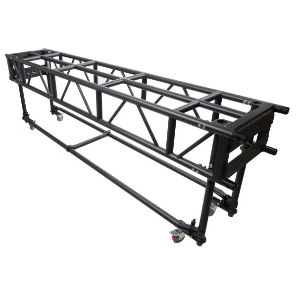 ProX XT-PRERIG10FTBLK, 10  FT Pre-Rig Truss Segment with Removable Rolling Base System - Black Fashion