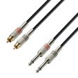 Adam Hall K3TPC0300, 3 Star Series 2 Jack TS x 2 RCA Audio Cables - 3 m Online Sale