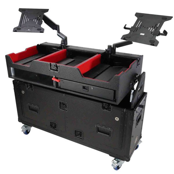 ProX XZF-CDM2K Flip-Ready Easy Retracting Hydraulic Lift DJ Case for Pioneer CDJ-2000 System Online Sale