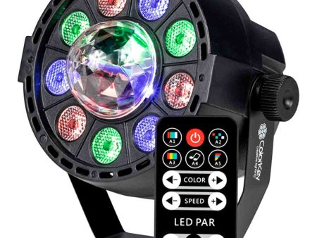 B-Stock: Colorkey CKU-1080 Party Light FX Compact LED Wash Light with Motorized RGB Party Bulb Effect Cheap