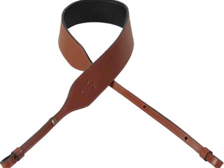 Levy s Leathers PMB32NS-WAL 2″ Veg-tan Leather Banjo Strap - Brown Discount