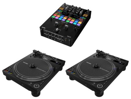 Pioneer DJ PLX-CRSS12 Hybrid Turntable Package with 2-Channel Performance DJ Mixer S7 Discount