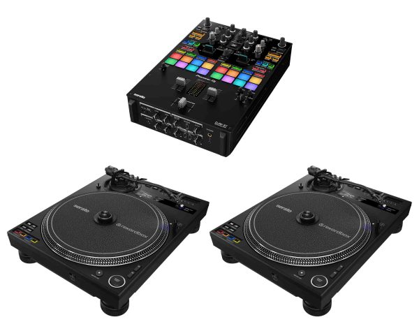 Pioneer DJ PLX-CRSS12 Hybrid Turntable Package with 2-Channel Performance DJ Mixer S7 Discount