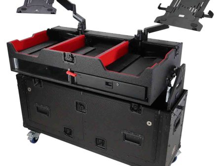 ProX XZF-CDM3KV10 Flip-Ready Easy Retracting Hydraulic Lift DJ Case for for Two CDJ3000 and One DJM-V10 Discount