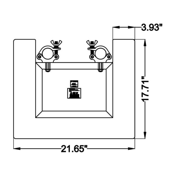 Global Truss DT-GP34-Shelf-BLK, Truss Shelf for F34, DT34P, DT36, and DT-GP Square Trussing - Black For Sale