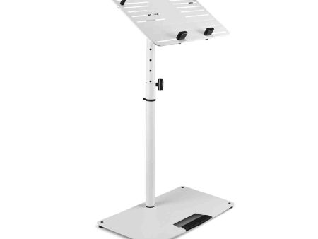 B-Stock: Gravity LTS T 02 W, Universal Laptop Stand with Adjustable Holding Pins and Steel Base - White Fashion