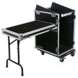 Odyssey FZ1316WDLX Deluxe 13U Top Slanted 16U Bottom Vertical Pro Combo Rack with Side Table and Casters Discount