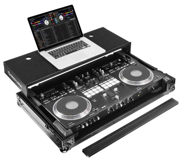 B-Stock: Odyssey FZGSDDJREV7WBL Glide Style Flight Case for Pioneer DDJ-REV7 Controller with Wheels and Laptop Platform - Black For Sale