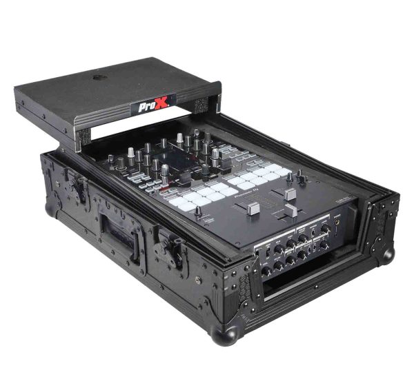 B-Stock: ProX XS-DJMS11LTBL, Flight Case for Pioneer DJM-S11 Mixer with Sliding Laptop Shelf - Black on Black Online