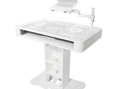 ProX XZF-DJCTW DJ Control Tower Travel Stand for PIONEER XDJ-XZ, DDJ-1000, DDJ-SX3 RANE One - White Finish For Discount