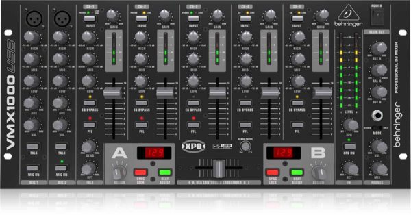 Behringer VMX1000USB Professional 7-Channel Rack-Mount DJ Mixer With USB Audio Interface Fashion