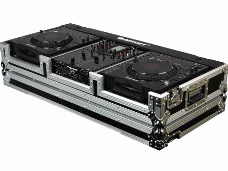 Odyssey FR10CDJWE Universal 10  Format DJ Mixer and Two Large Format Media Players Coffin Case For Sale