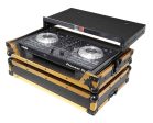 B-Stock: ProX X-DDJSB3 LT GLD LED, ATA Flight Case for Pioneer DDJ-FLX4, DDJ-SB3 and DDJ-400 Digital Controller with Sliding Laptop Shelf - Gold Black Finish For Cheap