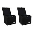 Odyssey CLP090E, Pack of 2 Carpeted DJ Cases with Detachable Lid for 90 LP Vinyl Records Online Hot Sale