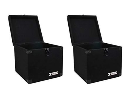 Odyssey CLP090E, Pack of 2 Carpeted DJ Cases with Detachable Lid for 90 LP Vinyl Records Online Hot Sale