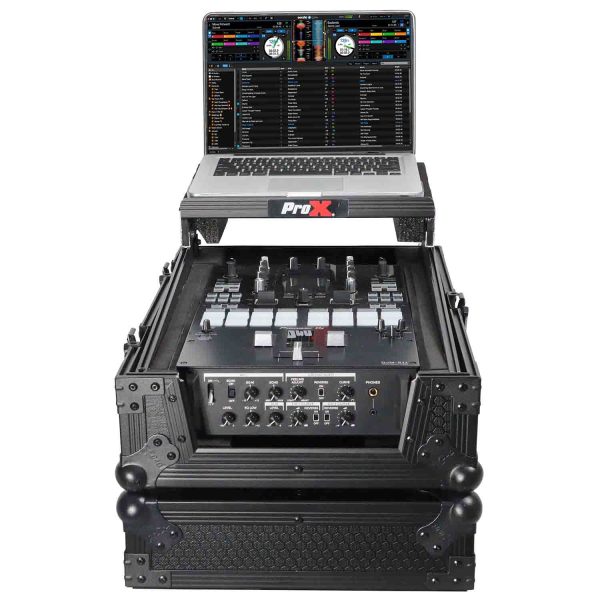 B-Stock: ProX XS-DJMS11LTBL, Flight Case for Pioneer DJM-S11 Mixer with Sliding Laptop Shelf - Black on Black Online