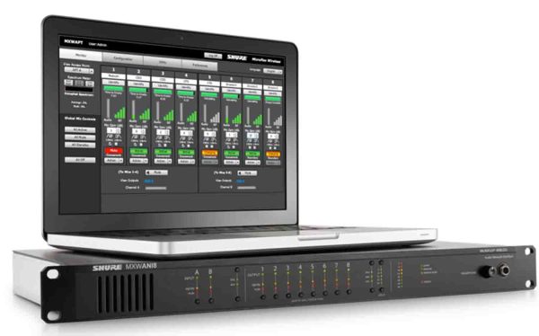 B-Stock: Shure MXWANI8, 8 Channel Audio Network Interface Online