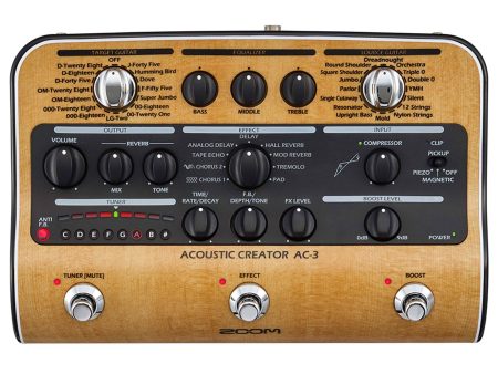 Zoom AC-3 Acoustic Creator Multi-Effects Pedal Online now