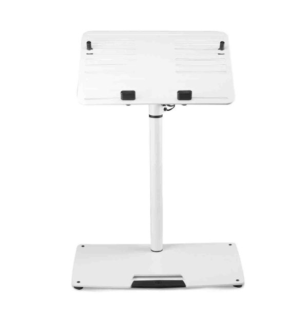 B-Stock: Gravity LTS T 02 W, Universal Laptop Stand with Adjustable Holding Pins and Steel Base - White Fashion