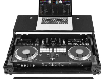 B-Stock: Odyssey FZGSDDJREV7WBL Glide Style Flight Case for Pioneer DDJ-REV7 Controller with Wheels and Laptop Platform - Black For Sale