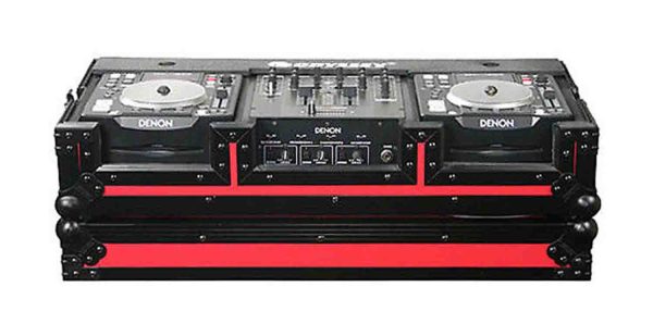 B-Stock: Odyssey FRDNX1200BKRED Red Designer DJ Series Denon CD Console Case - Red on Black on Sale