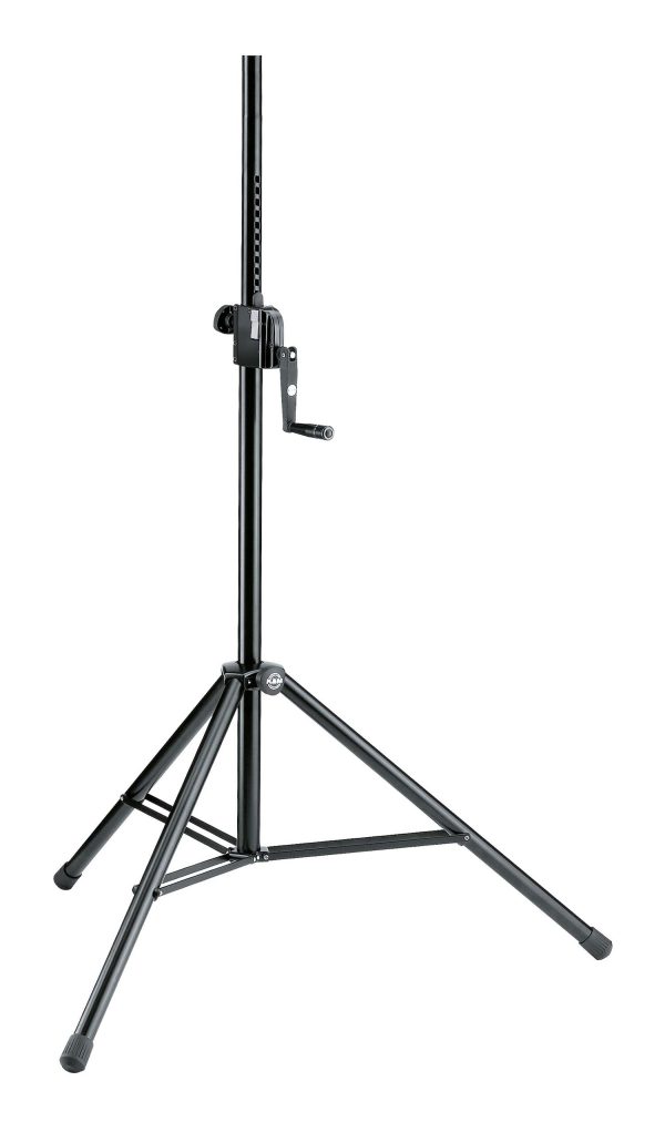 K&M Hand Crank Speaker Stand - Black Fashion