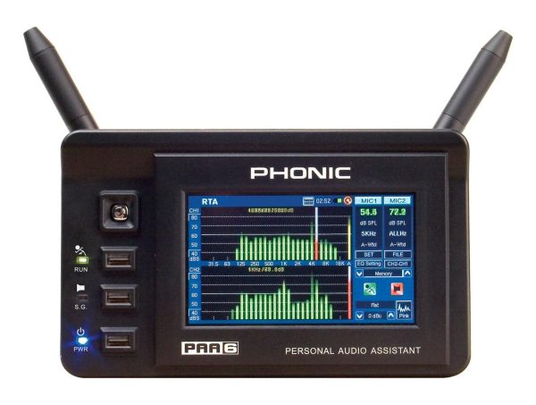 B-Stock: Phonic PAA6, Dual Channel Handheld Audio Analyzer Online Sale