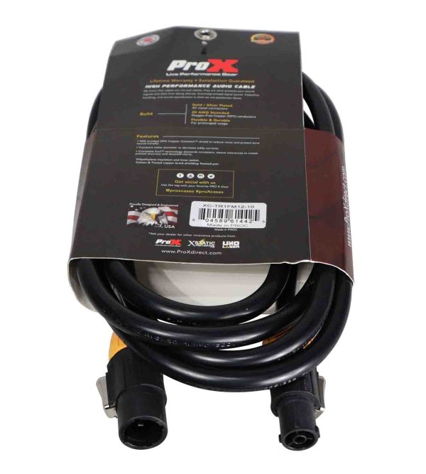 ProX XC-TR1FM12-06 Male to Female 12AWG Power Cable for for TR1 Power Connection compatible devices - 6 Feet For Discount