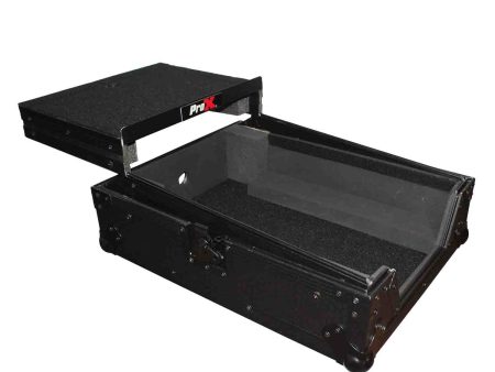 B-Stock Scratch & Dent: ProX XS-M12LTBL DJ Flight Case For Large Format 12  Universal DJ Mixer With Laptop Shelf Online Sale