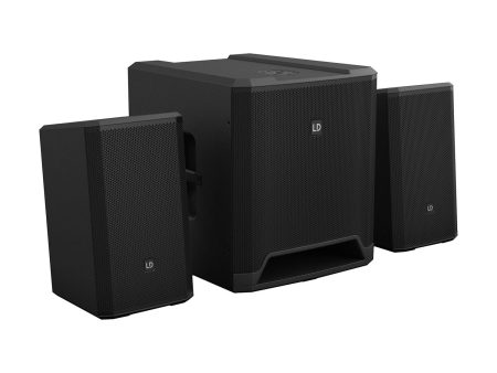 B-Stock: LD Systems DAVE 12 G4X Compact 2.1 Powered PA System with Bluetooth and Mixer - 750W RMS Online Sale