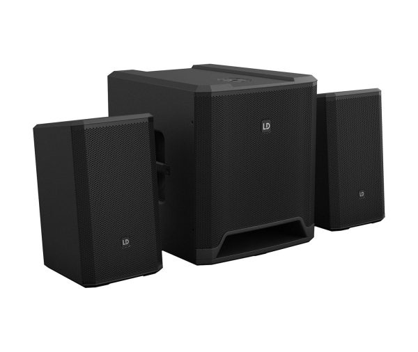 B-Stock: LD Systems DAVE 12 G4X Compact 2.1 Powered PA System with Bluetooth and Mixer - 750W RMS Online Sale