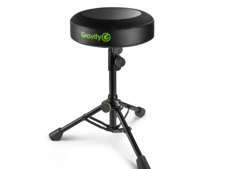 B-Stock: Gravity GFDSEAT1 Round Musicians Stool Foldable, Adjustable Height Supply